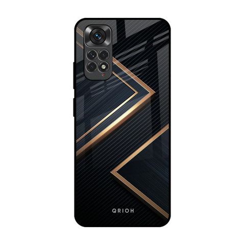 Sleek Golden & Navy Glossy Case for Redmi Note 11