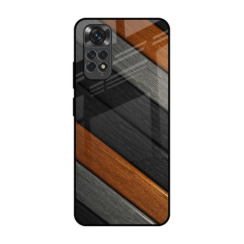Tri Color Wood Glossy Case for Redmi Note 11