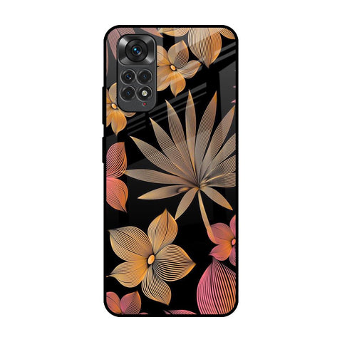 Lines Pattern Flowers Glossy Case for Redmi Note 11