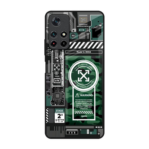 Green Camo Circuit Glossy Case for Redmi Note 11T 5G