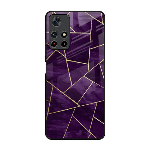 Geometric Purple Glossy Case For Redmi Note 11T 5G