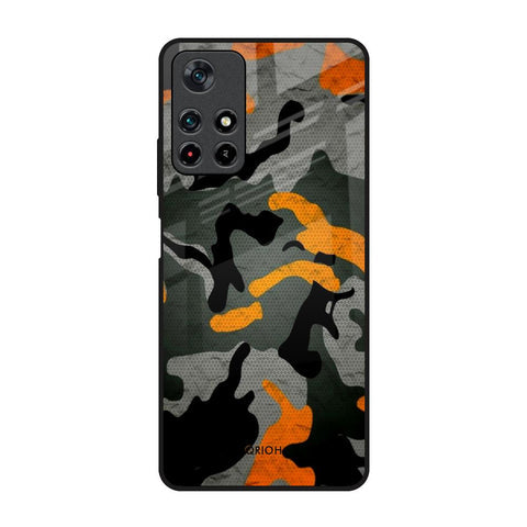 Camouflage Orange Glossy Case For Redmi Note 11T 5G