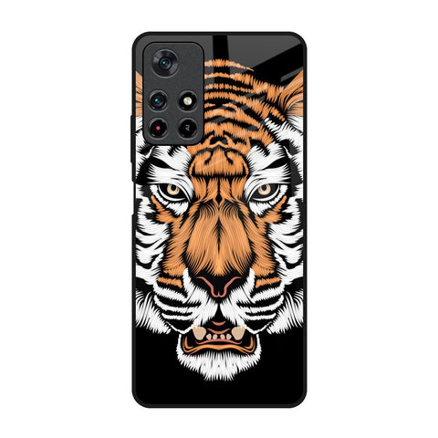 Angry Tiger Glossy Case For Redmi Note 11T 5G