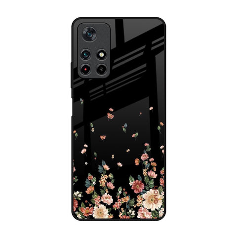 Floating Floral Print Glossy Case for Redmi Note 11T 5G