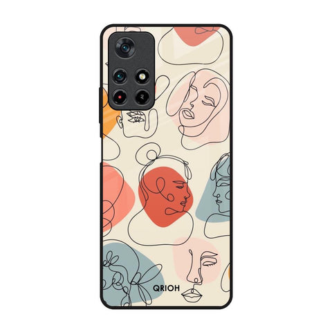 Abstract Faces Glossy Case for Redmi Note 11T 5G