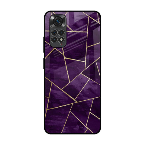 Geometric Purple Glossy Case For Redmi Note 11S