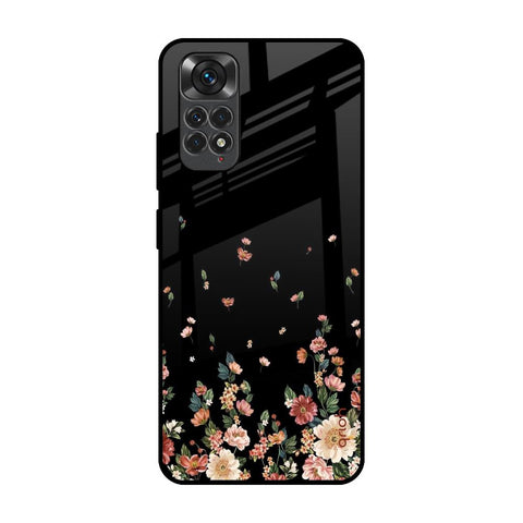 Floating Floral Print Glossy Case for Redmi Note 11S