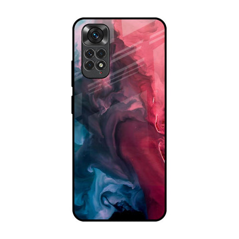 Blue & Red Smoke Glossy Case for Redmi Note 11S