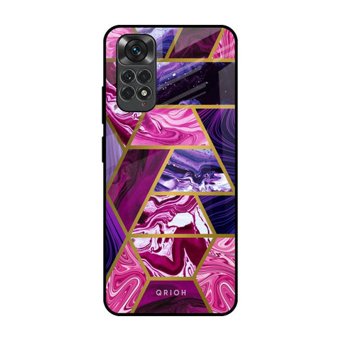 Electroplated Geometric Marble Glossy Case for Redmi Note 11S