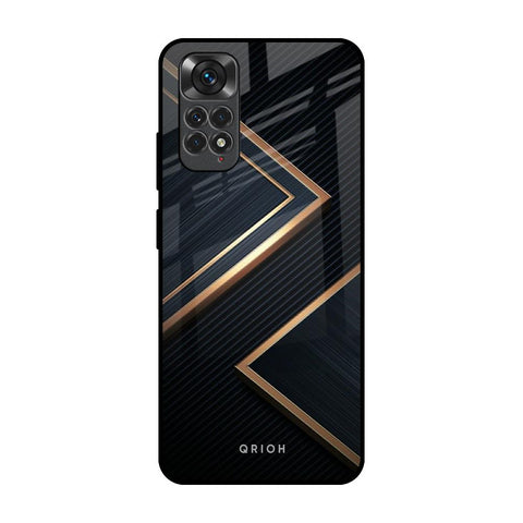 Sleek Golden & Navy Glossy Case for Redmi Note 11S