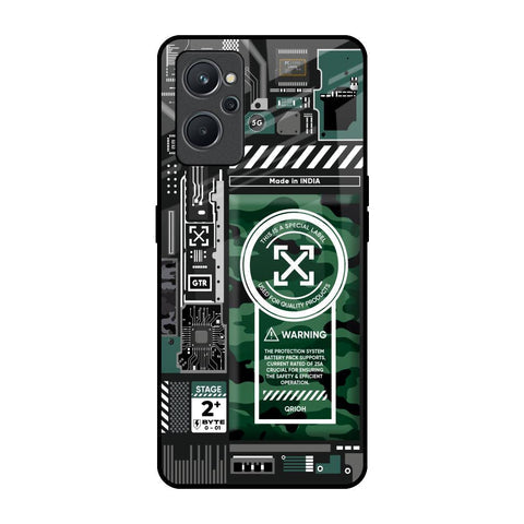 Green Camo Circuit Glossy Case for Realme 9i