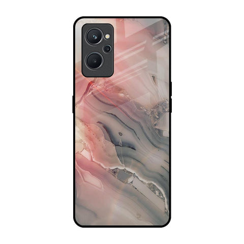 Pink And Grey Marble Glossy Case For Realme 9i