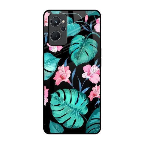 Tropical Leaves & Pink Flowers Glossy Case for Realme 9i