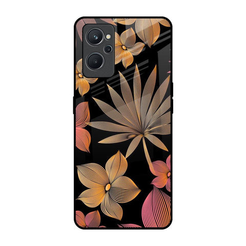 Lines Pattern Flowers Glossy Case for Realme 9i