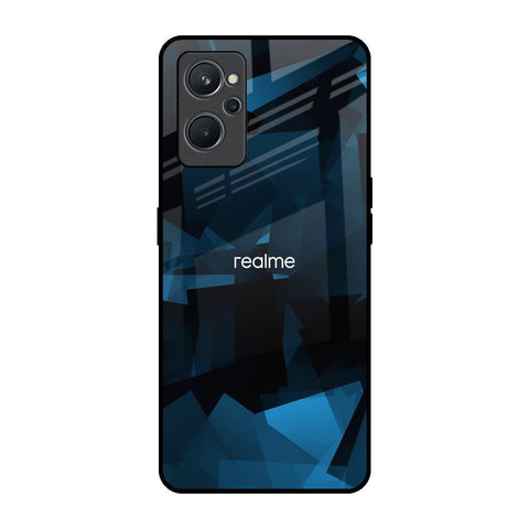 Polygonal Blue Box Glossy Case For Realme 9i