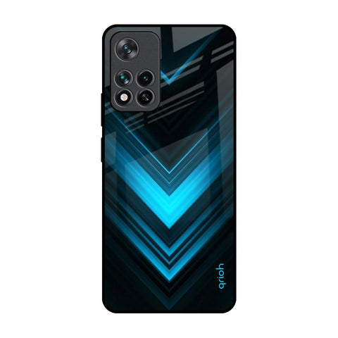 Vertical Blue Arrow Glossy Case For Mi 11i