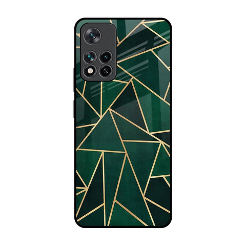 Abstract Green Glossy Case For Mi 11i
