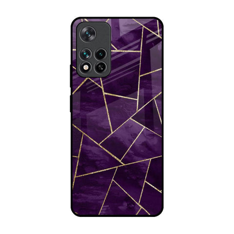Geometric Purple Glossy Case For Mi 11i
