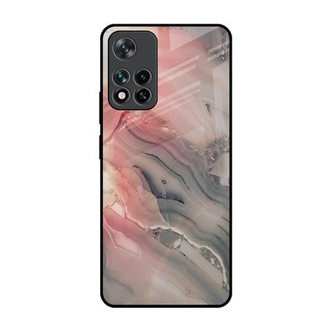 Pink And Grey Marble Glossy Case For Mi 11i