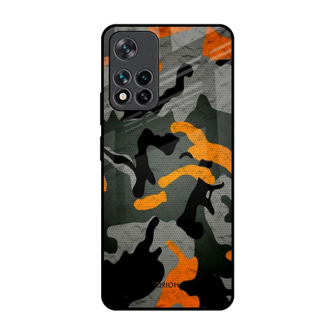 Camouflage Orange Glossy Case For Mi 11i