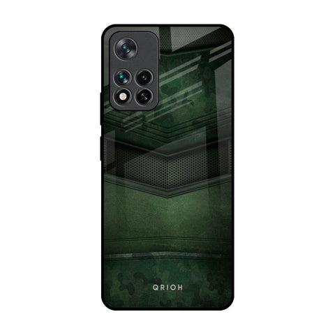 Green Leather Glossy Case for Mi 11i