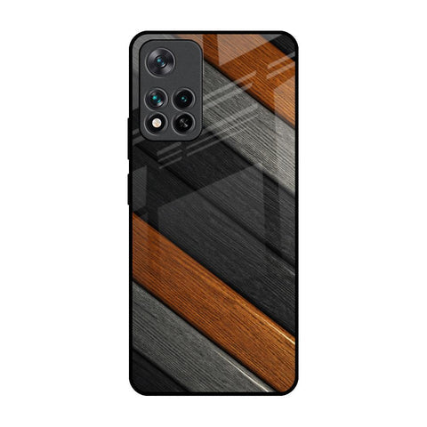 Tri Color Wood Glossy Case for Mi 11i