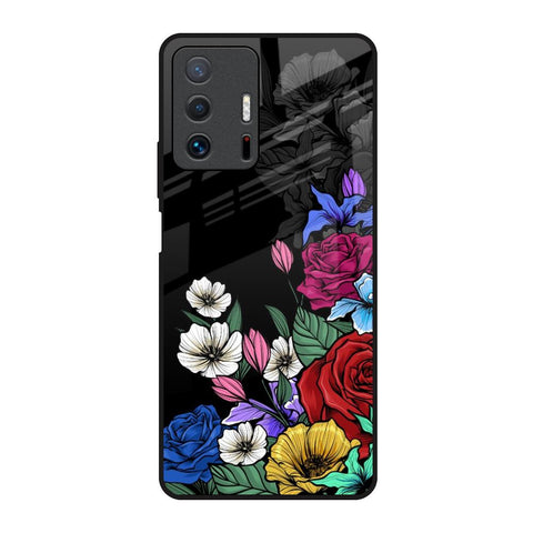 Rose Flower Bunch Art Glossy Case for Mi 11T Pro 5G