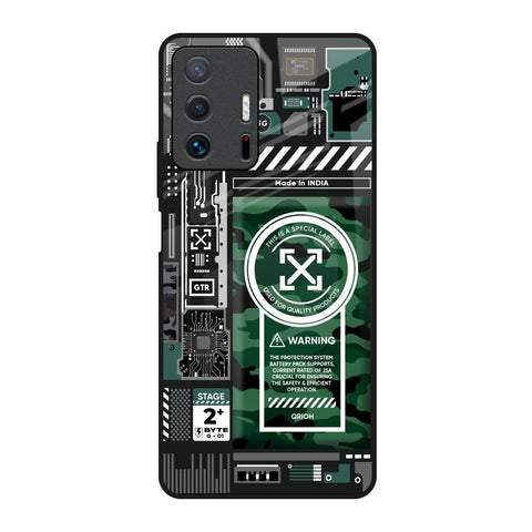 Green Camo Circuit Glossy Case for Mi 11T Pro 5G