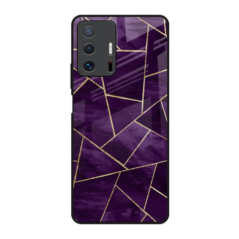 Geometric Purple Glossy Case For Mi 11T Pro 5G