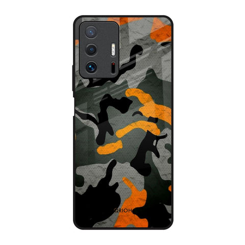 Camouflage Orange Glossy Case For Mi 11T Pro 5G