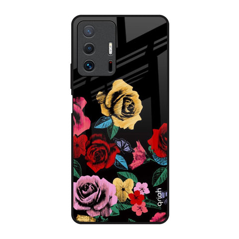 Floral Decorative Glossy Case For Mi 11T Pro 5G
