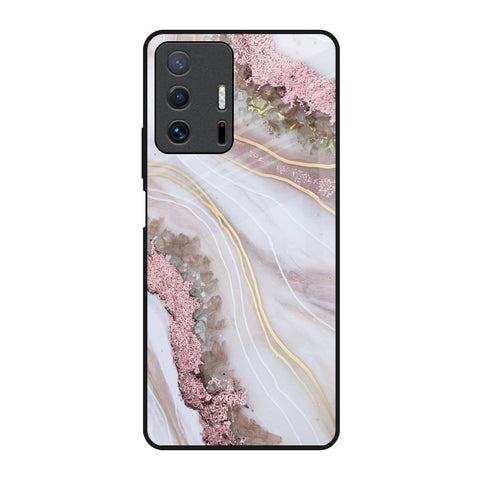 Pink & Gold Gllitter Marble Glossy Case for Mi 11T Pro 5G