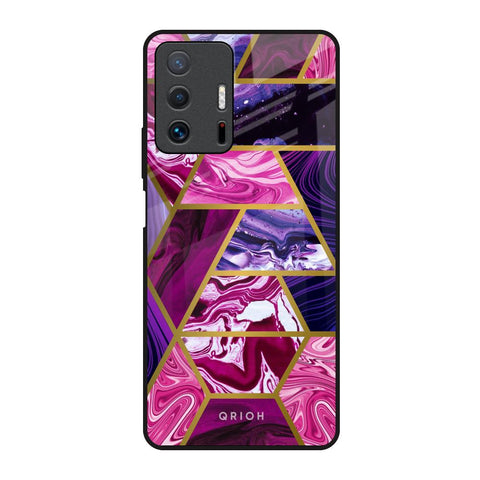 Electroplated Geometric Marble Glossy Case for Mi 11T Pro 5G