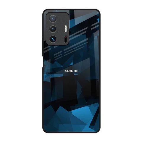 Polygonal Blue Box Glossy Case For Mi 11T Pro 5G