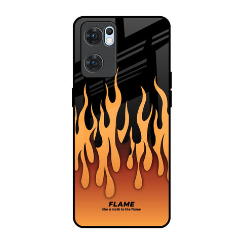 Fire Flame Glossy Case for Oppo Reno7 5G
