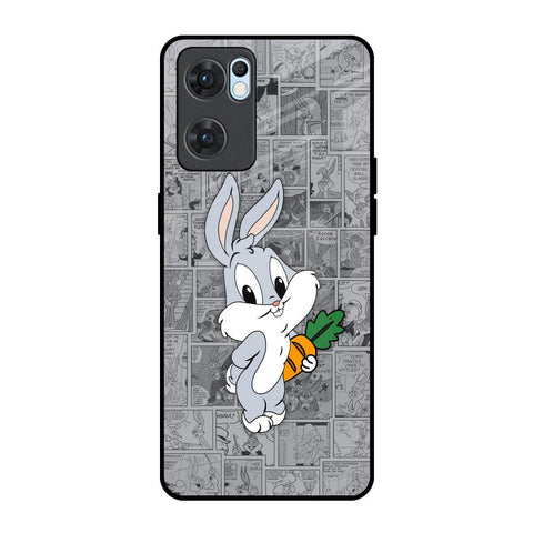 Cute Baby Bunny Glossy Case for Oppo Reno7 5G