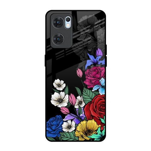 Rose Flower Bunch Art Glossy Case for Oppo Reno7 5G