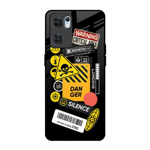 Danger Signs Glossy Case for Oppo Reno7 5G