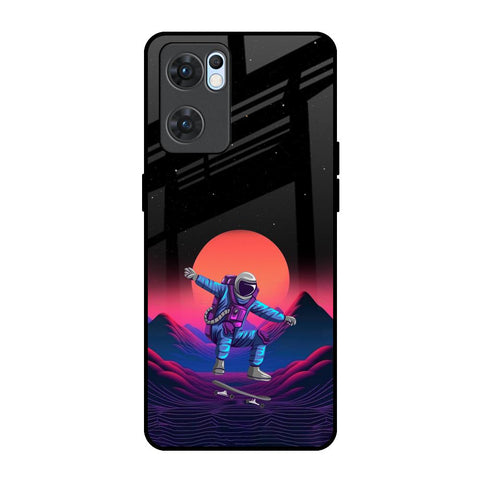 Retro Astronaut Glossy Case for Oppo Reno7 5G