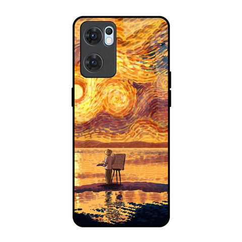 Sunset Vincent Glossy Case for Oppo Reno7 5G