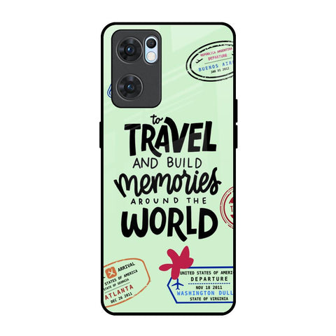 Travel Stamps Glossy Case for Oppo Reno7 5G