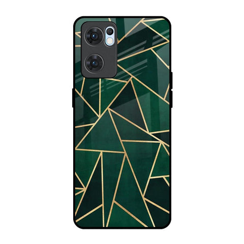 Abstract Green Glossy Case For Oppo Reno7 5G