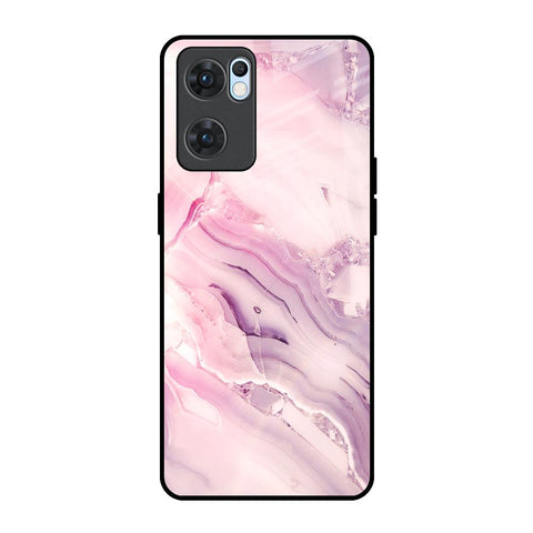 Diamond Pink Gradient Glossy Case For Oppo Reno7 5G