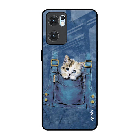 Kitty In Pocket Glossy Case For Oppo Reno7 5G