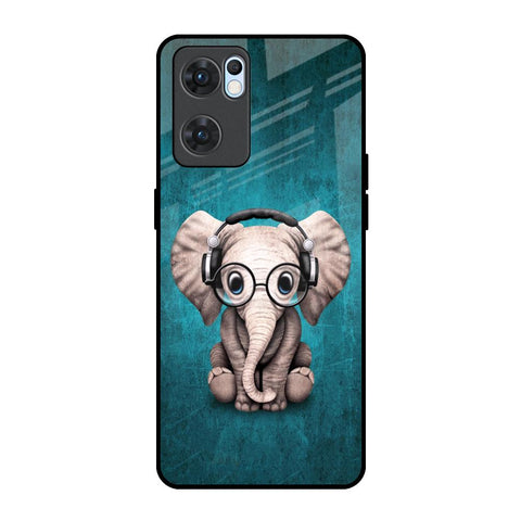 Adorable Baby Elephant Glossy Case For Oppo Reno7 5G
