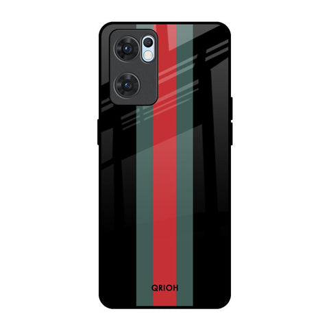 Vertical Stripes Glossy Case for Oppo Reno7 5G