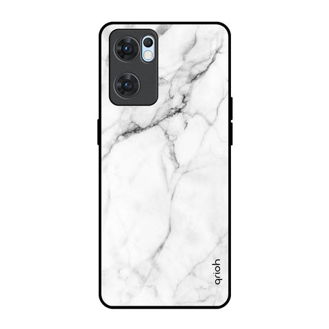 Modern White Marble Glossy Case for Oppo Reno7 5G