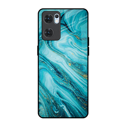 Ocean Marble Glossy Case for Oppo Reno7 5G