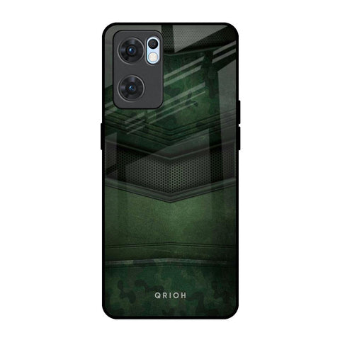 Green Leather Glossy Case for Oppo Reno7 5G