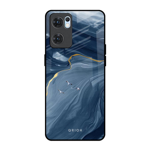 Deep Ocean Marble Glossy Case for Oppo Reno7 5G